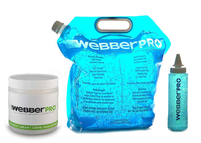 WebberPRO ultrasound gel and anagesic cream